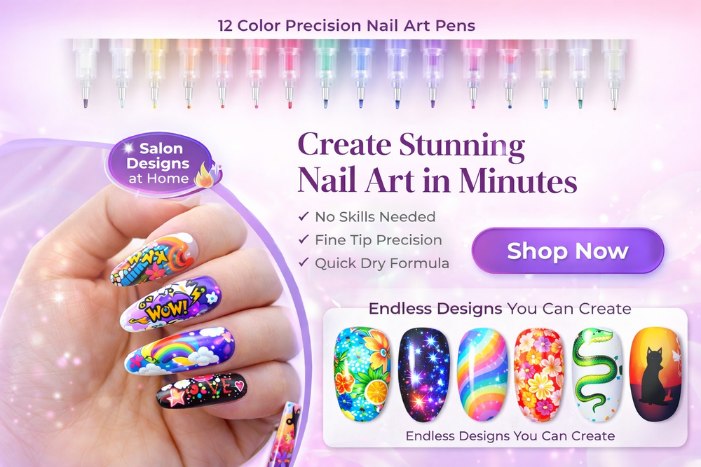 MagicMani™ Nail Art Pen Set – 12 Colors