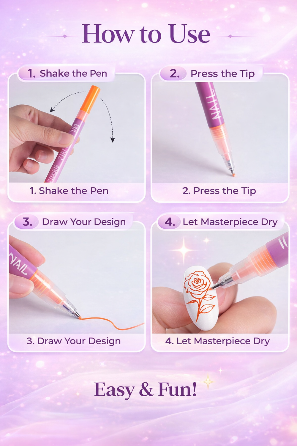 MagicMani™ Nail Art Pen Set – 12 Colors